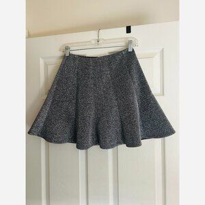 Express Silver Ruffle Mini Skirt